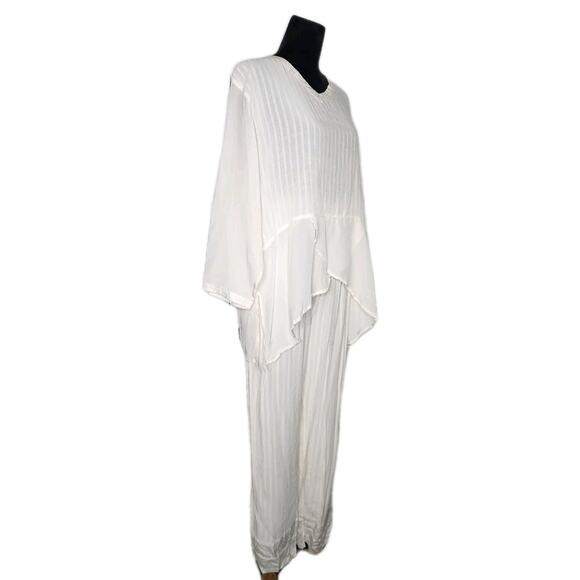 Nwt Exotic women's Boho Bali ivory pants and tunic top outfit set OS - Picture 2 of 13